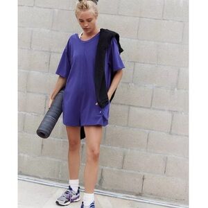 Free People Hot Shot Tee Romper – Dark Amethyst